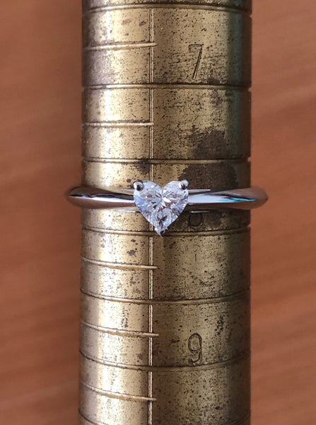 Tiffany & Co. 0.40ct E/VS2 Heart Diamond Platinum Engagement Ring Cert/Val/Boxes