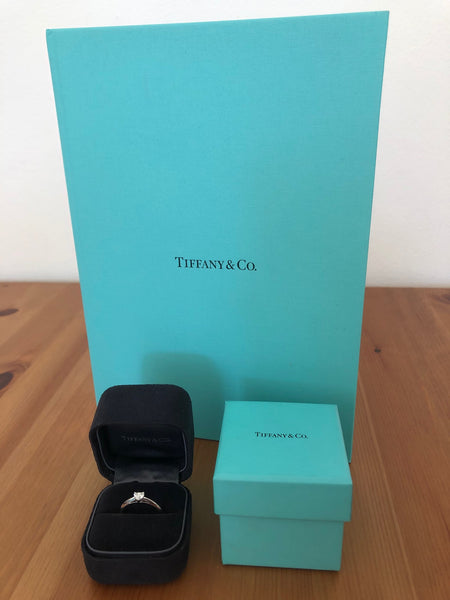 Tiffany & Co. 0.40ct E/VS2 Heart Diamond Platinum Engagement Ring Cert/Val/Boxes