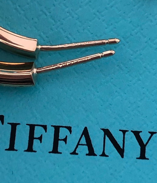 Tiffany & Co. Solid 18ct Yellow Gold 1837 Large Hoop Earrings 2.75cm in Diameter