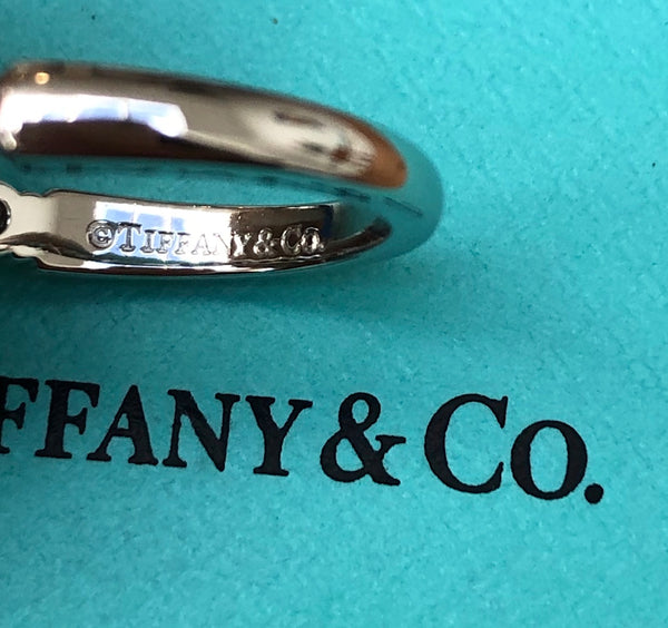 Tiffany & Co. 0.57tcw Diamond Embrace 3mm Half Eternity Band PT950 $8900 Val/Rcpt/Box