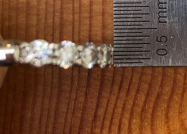Tiffany & Co. 0.57tcw Diamond Embrace 3mm Half Eternity Band PT950 $8900 Val/Rcpt/Box