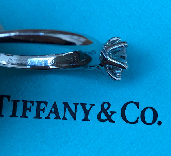 Tiffany & Co. 0.70ct G/VS1 Diamond Solitaire Engagement Ring PT950 Cert/Val/Rcpt/Boxes