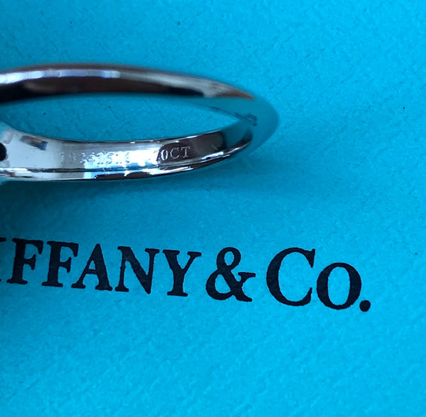 Tiffany & Co. 0.70ct G/VS1 Diamond Solitaire Engagement Ring PT950 Cert/Val/Rcpt/Boxes