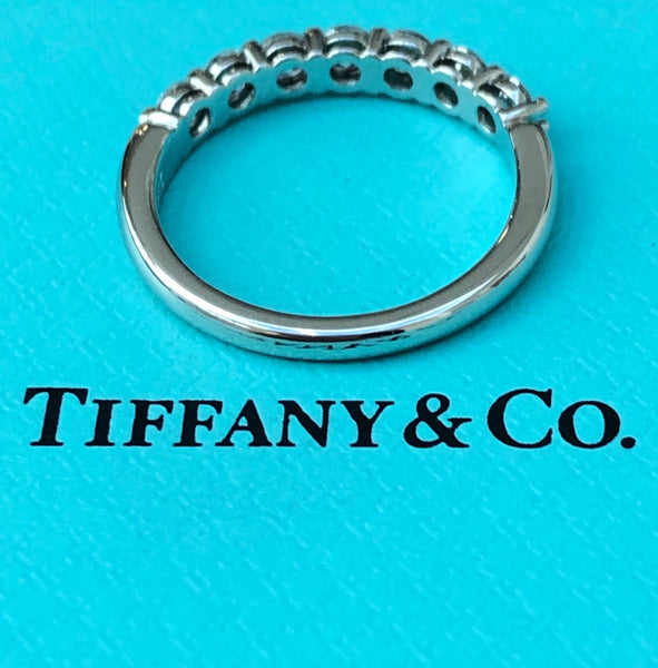 Tiffany & Co. 0.57tcw Diamond Embrace 3mm Half Eternity Band PT950 RRP $8900