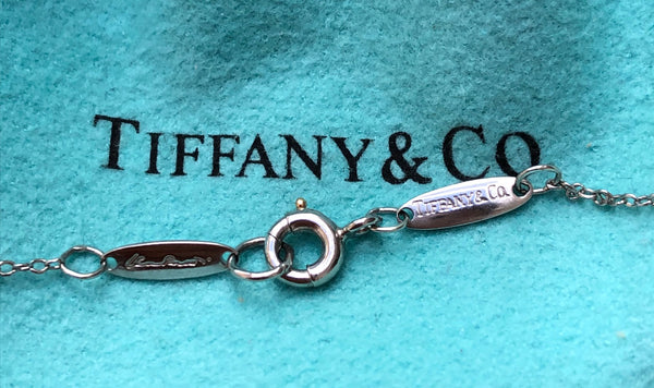 Tiffany & Co. Diamond & Platinum 'Medium' Elsa Peretti Heart Pendant Val/Boxes