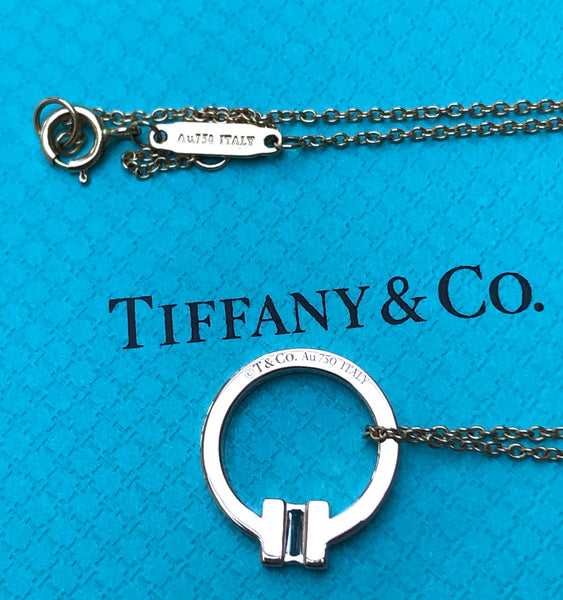 Tiffany & Co. Tiffany T 18ct Rose Gold and 0.06ct Baguette Diamond Pendant Boxes