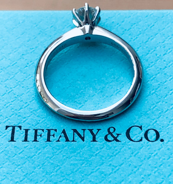 Tiffany & Co. 0.45ct I/VS1 Diamond Classic Solitaire Engagement Ring Cert/Val
