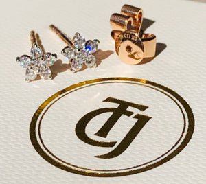 0.28tcw G/SI1 Genuine Diamond 'Star Shine' Earrings 18ct 18k Solid Rose Gold