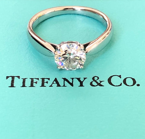 Tiffany & Co. 0.90ct I/VS1 Harmony Diamond Solitaire Engagement Ring Cert/Val
