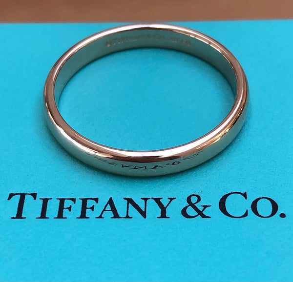 Tiffany & Co. 3mm 18ct Rose Gold Wedding Band Ring