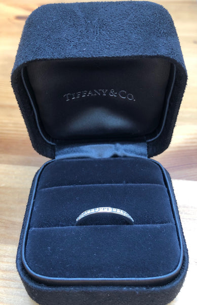 Tiffany & Co. 2mm 0.17tcw Diamond Platinum Band RRP $4350