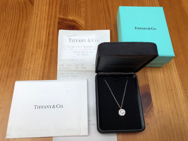 Tiffany & Co. 0.26tcw Diamond Circlet Pendant in Platinum Receipt/Boxes $4600