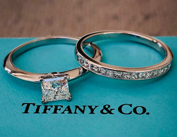 Tiffany & Co. 0.39tcw Princess Cut Diamond Ring Platinum