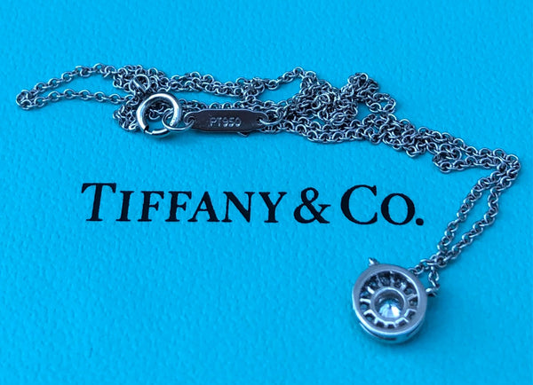 Tiffany & Co. 0.12tcw Diamond Circlet Halo Pendant Size Mini Platinum RRP $2900