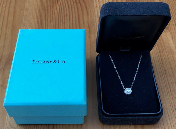 Tiffany & Co. 0.12tcw Diamond Circlet Halo Pendant Size Mini Platinum RRP $2900