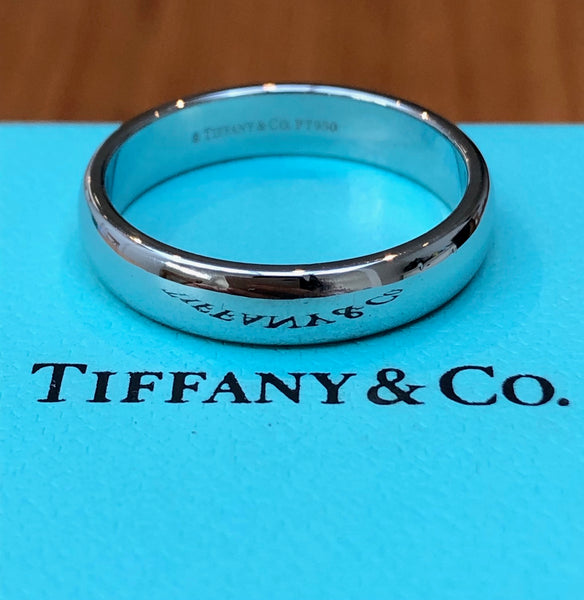 Tiffany & Co. 4.5mm Platinum PT950 Band Ring 8.09gms RRP $2950