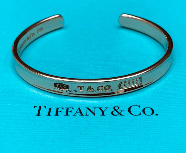 Tiffany & Co. Vintage 18ct Solid Yellow Gold 1837 Concave Cuff Bangle 29.7gms