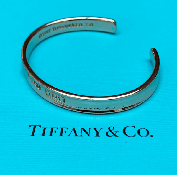 Tiffany & Co. Vintage 18ct Solid Yellow Gold 1837 Concave Cuff Bangle 29.7gms