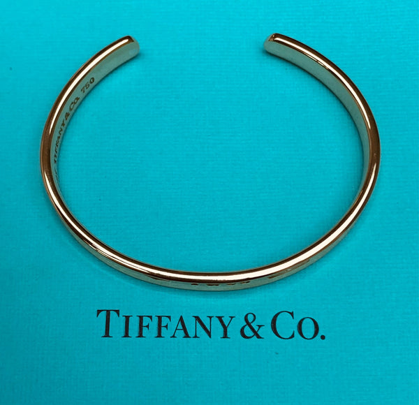 Tiffany & Co. Vintage 18ct Solid Yellow Gold 1837 Concave Cuff Bangle 29.7gms