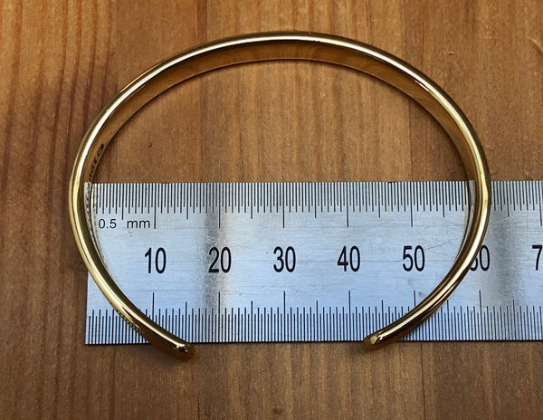 Tiffany & Co. Vintage 18ct Solid Yellow Gold 1837 Concave Cuff Bangle 29.7gms
