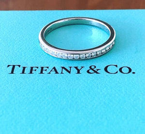 Tiffany & Co. 2mm 0.17tcw Diamond Platinum Band RRP $4350