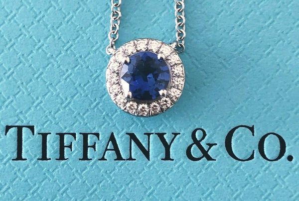 Tiffany & Co. 0.79tcw Tanzanite & Diamond Soleste Pendant in Platinum RRP $5800