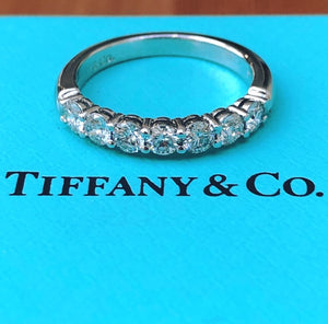 Tiffany Co. 0.57tcw Diamond Embrace 3mm Half Eternity Band PT950 89 Catherine Trenton Jewellery