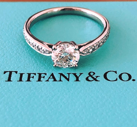 Tiffany & Co. 0.88tcw G/VS1 Diamond Harmony Ring w/ Accent Diamonds Val/Cert/Box