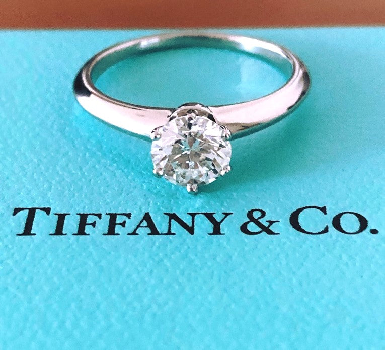 Tiffany & Co. 0.74ct I/VS2 Diamond Solitaire Engagement Ring PT950 Cert/Val/Rcpt