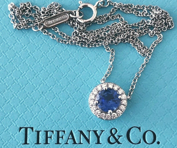 Tiffany & Co. 0.79tcw Tanzanite & Diamond Soleste Pendant in Platinum RRP $5800